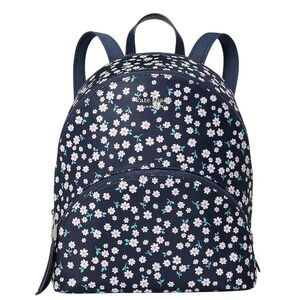 Kate Spade Trendy Blue Multi Floral Karissa Backpack School Adjustable Gift